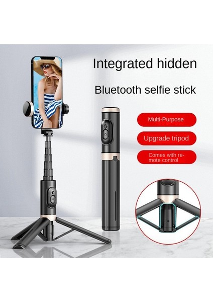 Q12 Beyaz Xaiomi Tripod Telefon Selfie Çubuğu Tripod Dolgu Işığı Katlanır Alüminyum Alaşım Mini Telefon Tutucu Kablosuz Bluetooth Selfie Sopa (Yurt Dışından) fiyatları