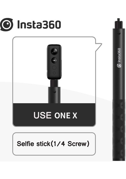 Selfie Çubuğu INSTA360 One x / One R Selfie Çubuğu Monopod Insta 360 One 360 Vr Panorama Kamera Aksesuarları Için 1/4 Vida Bağlantı Noktası El Tipi (Yurt Dışından)