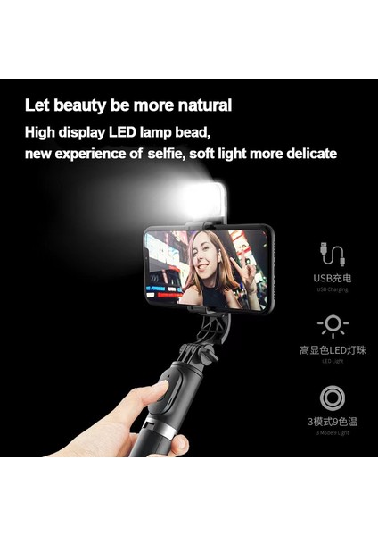 Beyaz Teleskopik Kablosuz Bluetooth Selfie Sopa Katlanabilir Dolgu Işığı Tripod Mini Deklanşör Ios Android Akıllı Telefonlar Için Uzaktan Kumanda (Yurt Dışından) modelleri