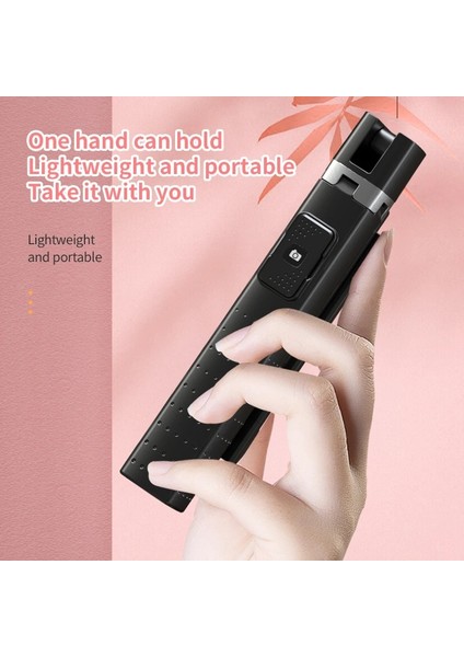 P04 Siyah Bluetooth Selfie Çubuğu Tripod Telefon Braketi Takviyeli Tetrapod Bluetooth Selfie Braketi Çift Dolgu Işığı Xiaomi Huawei Ios Için (Yurt Dışından)