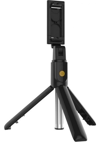 Siyah 3 In 1 Kablosuz Bluetooth Selfie Sopa Deklanşörlü Uzaktan Tripod Telefon Monopod iPhone 13 Akıllı Telefon Android Ios Tutucu (Yurt Dışından)