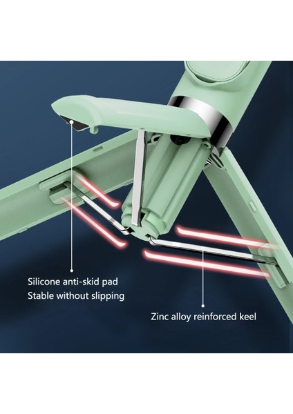 Yeşil Klasik Bluetooth El Akıllı Telefon Sabitleyici Cep Telefonu Selfie Sopa ile Dolgu Işığı Tutucu Tripod iPhone Huawei Xiaomi (Yurt Dışından) indirimleri