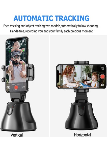 Siyah Uzaktan Kumandalı Apai Genie 360 Döndürme Yüz Izleme Selfie Çubuğu Tripod Nesne Takip Tutucu Kamera Fotoğraf Vlog Canlı Video Kaydı Için Gimbal (Yurt Dışından) indirimleri