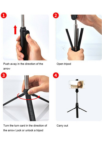 Pembe Travor Bluetooth Selfie Çubuğu Uzaktan Uzatılabilir 360° Döndürme Zamanlayıcı Teleskopik Monopod Tripod Akıllı Telefon Için Telefon Standı (Yurt Dışından) fırsatları