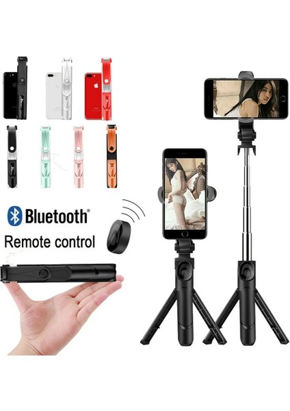 Pembe Travor Bluetooth Selfie Çubuğu Uzaktan Uzatılabilir 360° Döndürme Zamanlayıcı Teleskopik Monopod Tripod Akıllı Telefon Için Telefon Standı (Yurt Dışından) indirimleri