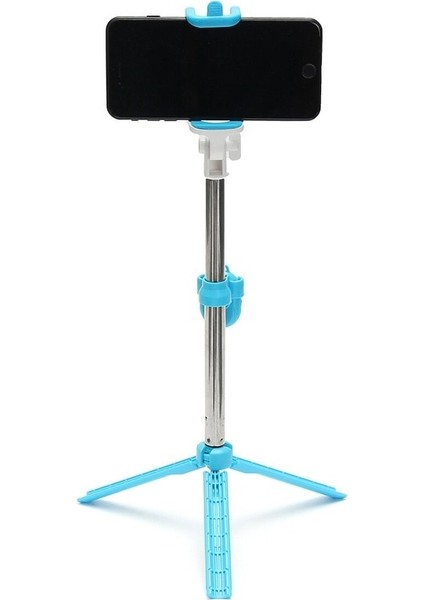 Siyah Uzaktan Kumanda Katlanabilir Unipod Selfie Çubuğu Akıllı Telefonlar Için Bluetooth Deklanşörlü Taşınabilir El Tripod'u (Yurt Dışından)