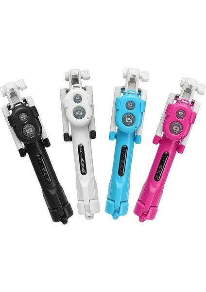 Siyah Uzaktan Kumanda Katlanabilir Unipod Selfie Çubuğu Akıllı Telefonlar Için Bluetooth Deklanşörlü Taşınabilir El Tripod'u (Yurt Dışından) fiyatları