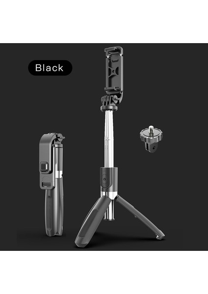 Stil A Siyah Tripodlu LED Selfie Çubuğu Gimbal Sabitleyici Aksiyon Kameralı Telefon Için LED Işık Mobil Cep Tutucu Standı Akıllı Telefon Monopod Monope (Yurt Dışından)