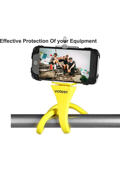 Sarı Uzaktan Kumanda Yok Maymun Çubuğu Esnek Selfie Çubuğu Maymun Sopa Pod Tripod Dağı Monopod Gopro Kameralı Telefon Için Kablosuz Bluetooth Tutucu Bisiklet (Yurt Dışından)