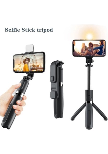Ios Android Kablosuz Bluetooth El Gimbal Sabitleyici Cep Telefonu Için Dolgu Işığı Deklanşörlü LED Işıklı Selfie Sopa Tripodu (Yurt Dışından) fiyatları
