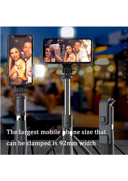 Ios Android Kablosuz Bluetooth El Gimbal Sabitleyici Cep Telefonu Için Dolgu Işığı Deklanşörlü LED Işıklı Selfie Sopa Tripodu (Yurt Dışından) indirimleri