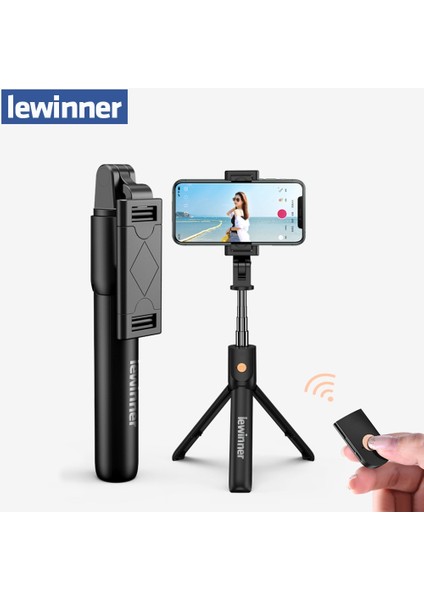 Siyah Lewinner K07 3 In 1 Kablosuz Bluetooth Selfie Çubuğu Mini Tripod Uzatılabilir Monopod Evrensel iPhone Samsung/huawei Için (Yurt Dışından) fiyatları
