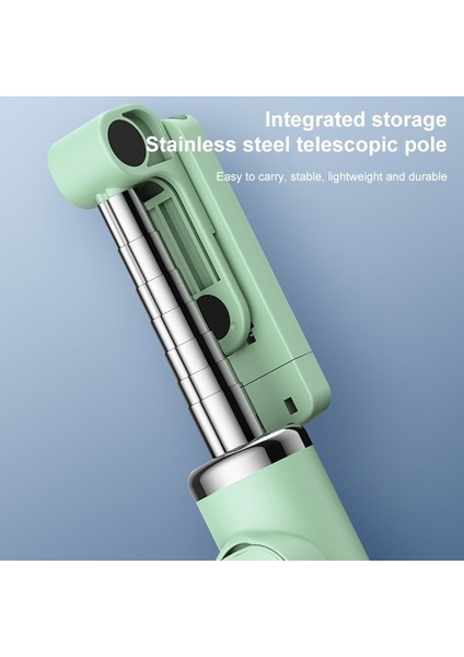 Kırmızı 360 Derece Çekim Selfie Sopa Telefon Tutucu Tripod Bluetooth Uzaktan Kumanda Kaymaz Çizilmez Anti-Damla (Yurt Dışından) indirimleri