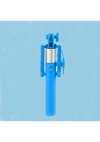 Mavi Sıcak Satış Taşınabilir Uzatılabilir El Monopod Mini Kablolu Selfie Sopa Android iPhone 5 6 6s 7 Samsung Huawei Xiaomi Için (Yurt Dışından)