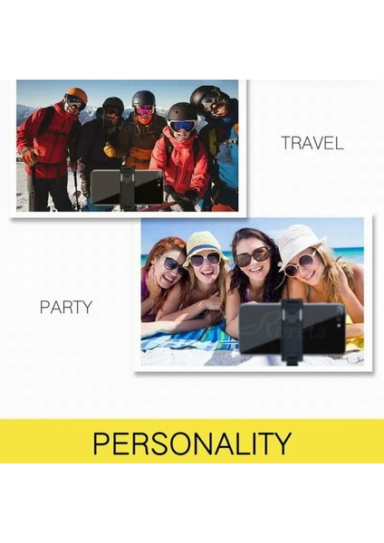 Siyah 3 In 1 Mini Tripod Kablosuz Bluetooth Selfie Sopa Katlanabilir Genişletilebilir Monopod Iphone Ios Android Için Uzaktan Kumanda ile (Yurt Dışından)