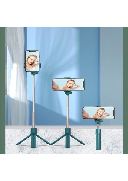 Koyu Yeşil Selfie Sopa Tripod ile Cep Telefonu Için Kablosuz Bluetooth Xiaomi Huawei iphone Ios Android Sabitleyici Cep Telefonu (Yurt Dışından) indirimleri