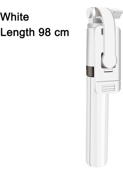 Beyaz Kablosuz Bluetooth Selfie Çubuğu Evrensel Yatay ve Dikey Esnek Tripod Selfie Çubukları Cep Telefonu Braketi Fotoğraf (Yurt Dışından)