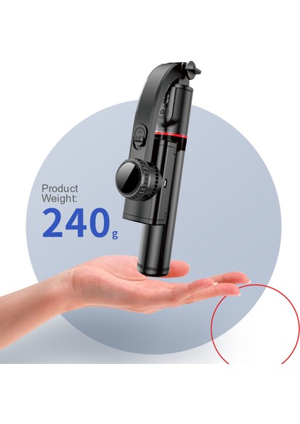 Siyah L19 Kararlı Sabitleyici Selfie Sopa Gizli Katlanabilir Tripod Standı W/uzaktan Kumanda Için Xiaomi Iphone Pro Max Huawei (Yurt Dışından) modelleri