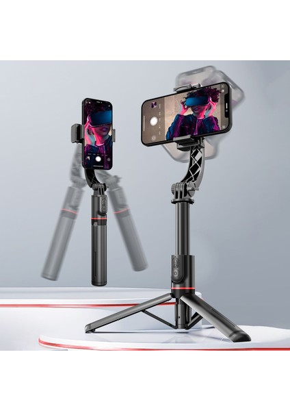 Siyah L19 Kararlı Sabitleyici Selfie Sopa Gizli Katlanabilir Tripod Standı W/uzaktan Kumanda Için Xiaomi Iphone Pro Max Huawei (Yurt Dışından) indirimleri