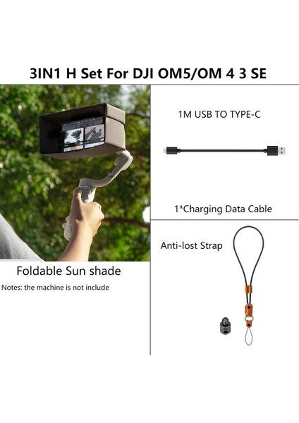 3'ü 1 Arada Açılan Djı Om5/om4/se El Gimbal Cep Telefonu Güneşlik Pu Manyetik Güneşlik Katlanır Güneşlik Djı Osmo Mobile 5 4 Se Aksesuarları (Yurt Dışından)
