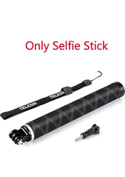 Selfie Çubuğu Telesın 0.9 M Karbon Fiber En Hafif Selfie Çubuğu Alüminyum Alaşımlı Tripod Gopro Hero 11 10 9 INSTA360 Djı Osmo Action2 3 Kamera (Yurt Dışından)