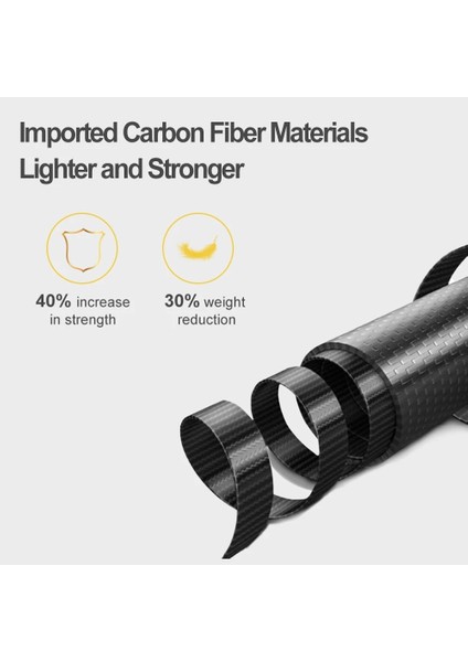 Selfie Çubuğu Telesın 0.9 M Karbon Fiber En Hafif Selfie Çubuğu Alüminyum Alaşımlı Tripod Gopro Hero 11 10 9 INSTA360 Djı Osmo Action2 3 Kamera (Yurt Dışından)