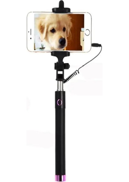 Sıcak Pembe 2019 Yeni Moda Evrensel Taşınabilir El Kendinden Kutuplu Tripod Monopod Sopa Akıllı Telefon Kablolu Selfie Sopa iPhone 6/6 S (Yurt Dışından)