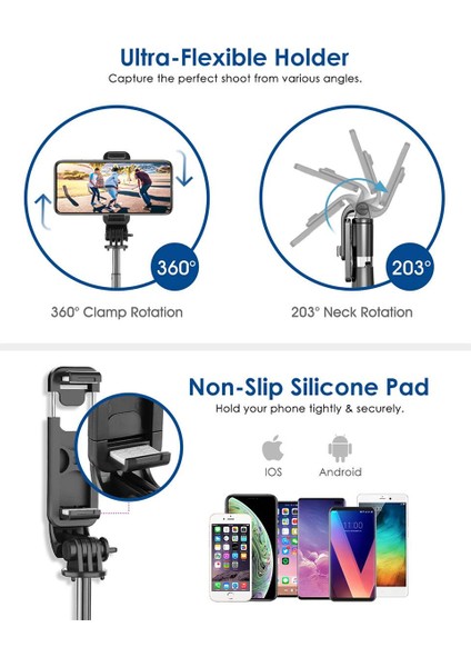4ın1 Yenı Bluetooth Kablosuz Selfie Sopa Mini Işık Tripod Uzatılabilir Monopod Ios Android Telefon Kamera Için Uzaktan Deklanşör ile (Yurt Dışından) fırsatları