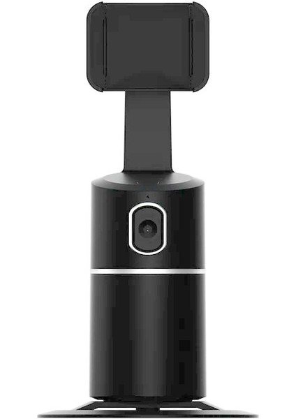 Siyah Aı Akıllı Çekim Selfie Çubuğu 360 Döndürme Nesne Takip Tutucu Hepsi Bir Arada Yüz Takip Kamera Telefon Tutucu Kayıt Gimbal (Yurt Dışından)