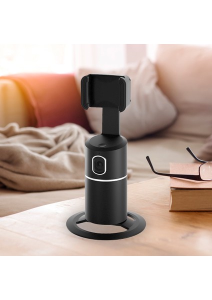 Siyah Aı Akıllı Çekim Selfie Çubuğu 360 Döndürme Nesne Takip Tutucu Hepsi Bir Arada Yüz Takip Kamera Telefon Tutucu Kayıt Gimbal (Yurt Dışından)