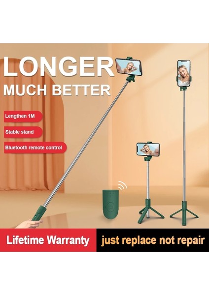 Pembe Işıksız Ultra Taşınabilir Tripod Telefon Bluetooth Selfie Çubuğu Uzaktan Kumanda ile Katlanabilir Geri Çekilebilir Huawei IPhone ve Android Için (Yurt Dışından)