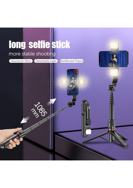 Işık Yok Kutu Yok Fgclsy 2022 Yeni Katlanabilir Kablosuz Bluetooth Selfie Çubuğu Tripod, Bluetooth Deklanşör Dolgu Işığı Alüminyum Alaşımlı Selfie Stck (Yurt Dışından) fırsatları