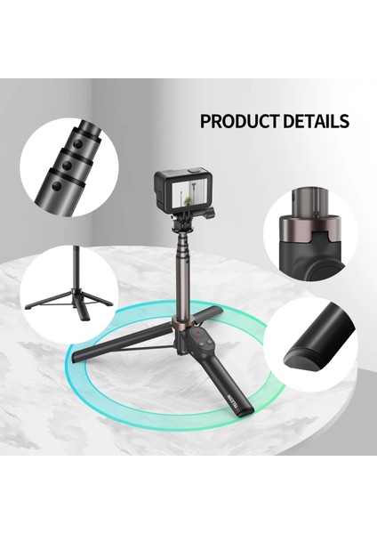 Sadece Bilek Bandı Gopro Hero 11 10 9 Max Için Telesın Uzaktan Kumanda Kablosuz Bluetooth Selfie Çubuğu Monopod Tripod iPhone 14 Pro Max Için Samaung (Yurt Dışından) fırsatları
