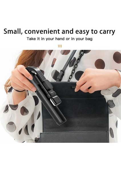 Işık ile Katlanabilir Mini Tripod Kablosuz Bluetooth Uyumlu Selfie Çubuğu ile Ios Android Için Dolgu Işığı Deklanşör Uzaktan Kumanda (Yurt Dışından) fiyatları