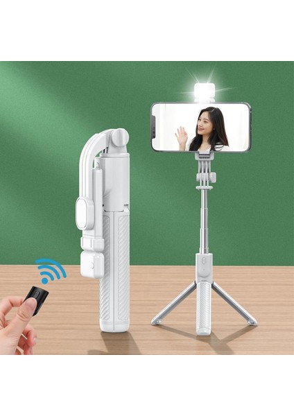 Işık ile Katlanabilir Mini Tripod Kablosuz Bluetooth Uyumlu Selfie Çubuğu ile Ios Android Için Dolgu Işığı Deklanşör Uzaktan Kumanda (Yurt Dışından) indirimleri