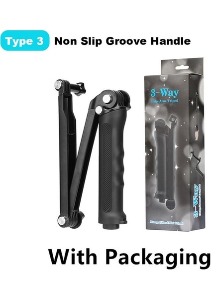 Tip 3 3 Yollu Kavrama Su Geçirmez Monopod Selfie Sopa Tripod Standı Gopro Hero 10 9 8 7 6 5 Yi 4K Sjcam Eken Djı Osmo Go Pro Aksesuarları (Yurt Dışından)