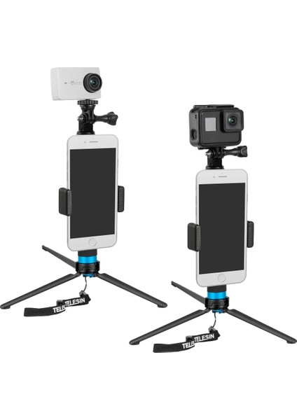 Siyah INSTA360 Bir Rs/r Alüminyum Alaşımlı Uzatılabilir Selfie Sopa Tripod Halkalı Telefon Kılıfı Klip Gopro Hero 10 9 8 Eylem Kamera Aksesuarları (Yurt Dışından)