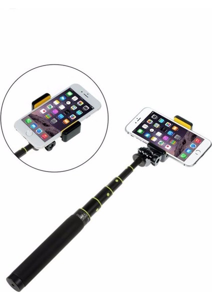 Siyah Mini Uzatılabilir El Monopod Tripodlu Bluetooth Selfie Sopa Gopro3 3+ 4 SJ3000/4000 Xiaoyi Telefonlar Iphone 5 6 7 (Yurt Dışından)
