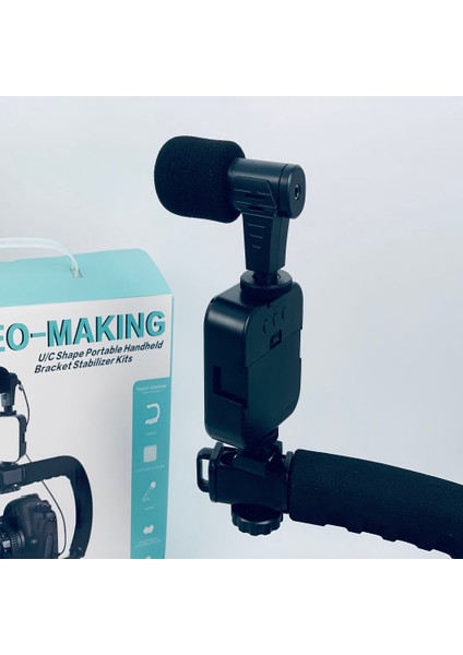 BEYAZ-AY49S Dolgu Işığı Mikrofon Kamera Braketi Cep Telefonu Android Cep Telefonu Canlı Braket AY49U/C Tipi Taşınabilir Kamera Sabitleyici (Yurt Dışından) fırsatları