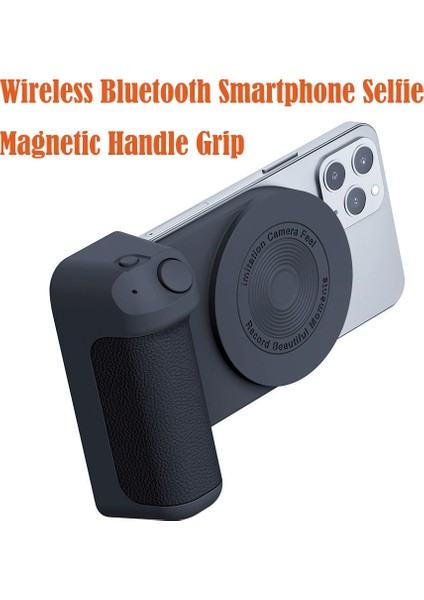 Siyah Telefon Kablosuz Bluetooth Akıllı Telefon Selfie Kolu Kavrama Fotoğraf Sabitleyici Tutucu Manyetik Kavrama Iphone 14 13 Pro Max Akıllı Telefon (Yurt Dışından) fiyatları