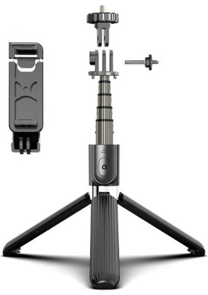Beyaz L03AKSESUARLAR Kaıqısj Kablosuz Bluetooth Selfie Çubuğu Katlanabilir Mini Tripod Uzaktan Deklanşör Kontrollü iPhone 11 Pro Android Için Huawei Xiaomi (Yurt Dışından) indirimleri