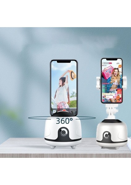 Bluetooth Kontrolü Takip Tutucu Akıllı Çekim 360 Derece Otomatik Yüz Izleme Telefon Tablet Için Selfie Çubuğu Kamera Montajı Canlı Video Için Tripod Standı (Yurt Dışından) modelleri