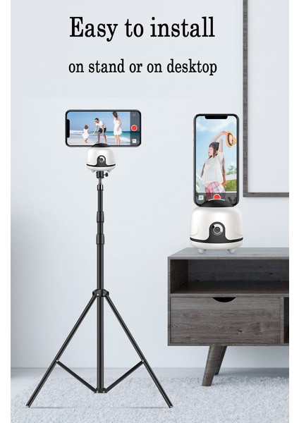 Bluetooth Kontrolü Takip Tutucu Akıllı Çekim 360 Derece Otomatik Yüz Izleme Telefon Tablet Için Selfie Çubuğu Kamera Montajı Canlı Video Için Tripod Standı (Yurt Dışından) indirimleri