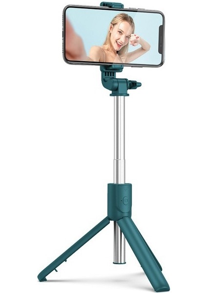 Yeşil Kablosuz Bluetooth Uyumlu Selfie Çubuğu Katlanabilir Mini Tripod Deklanşör Ios Android Için Uzaktan Kumanda (Yurt Dışından) fırsatları