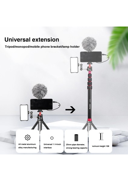 LR-253 Manbily Uzatma Çubuğu Tripod Genişletici 2/3/4/5 Bölümler Tripod Merkezi Sütun Uzatma Direği Adaptörü (Yurt Dışından) indirimleri