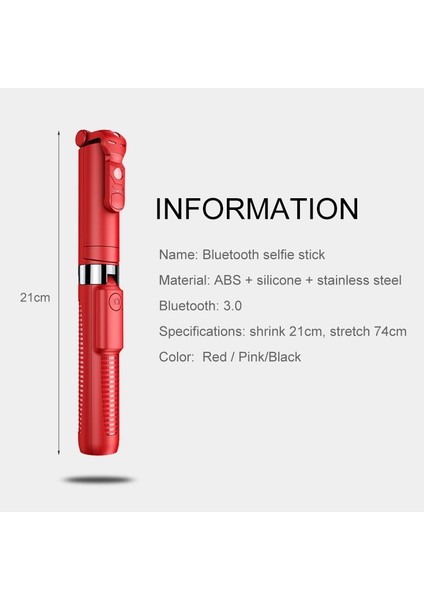 Siyah Tripod Monopod Selfie Sopa Mini Katlanabilir Kablosuz Bluetooth Uzaktan Kumanda ile Android Akıllı Cep Telefonu Için Kendinden Yapışkanlı (Yurt Dışından) indirimleri