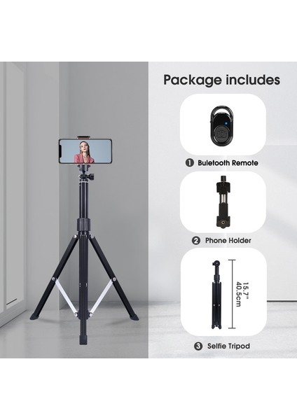 Siyah Selfie Sopa Telefon Tripod iPhone Samsung Web Kamerası Gopro Evrensel Telefon Tutucu Bluetooth ile Hafif Kamera Tripod Standı (Yurt Dışından)
