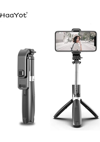 Siyah Selfie Çubuğu Tripod Kablosuz Uzaktan Kumandalı Mini Uzatılabilir Selfie Çubuğu 360° Döndürme Akıllı Telefonlar Için Telefon Standı Tutucu Gopro (Yurt Dışından) fiyatları