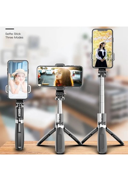 Siyah Selfie Çubuğu Tripod Kablosuz Uzaktan Kumandalı Mini Uzatılabilir Selfie Çubuğu 360° Döndürme Akıllı Telefonlar Için Telefon Standı Tutucu Gopro (Yurt Dışından) fırsatları