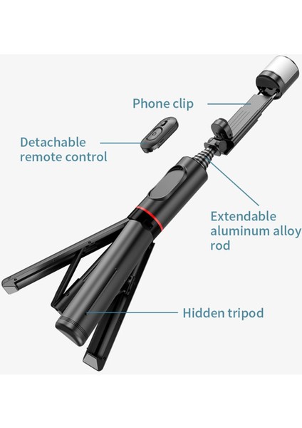 Pembe Yenı Akıllı Telefon Tutucu Selfie Çubuğu Tripod Katlanabilir Tripod Dolgu Işığı ile Kablosuz Bluetooth iPhone 14 13 Android Telefon Klip (Yurt Dışından) fırsatları